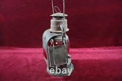 Antique Dietz Railroad Wagon Lantern Little Wizard Red Lens N. Y. Original