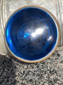 Antique Dietz Twin Bullseye Lamp Lantern Railroad Nautical Blue & Red Glass Lens