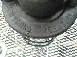 Antique Dietz Vesta Hi-top New York Central Railroad Lantern Embossed Globe1910