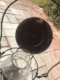 Antique Dietz no. 39 Vulcan railroad lantern with double guard