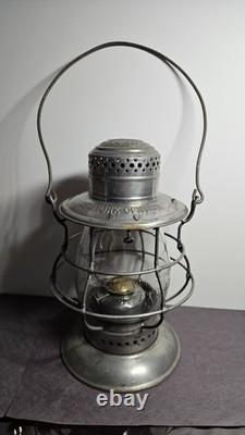 Antique Dietz no. 6 Bell Bottom Railroad Lantern w New York Central Vast Globe