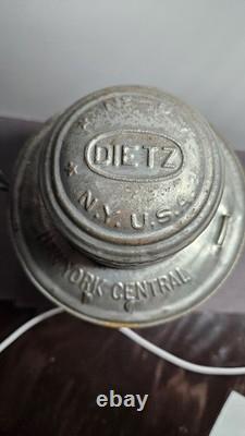 Antique Dietz no. 6 Bell Bottom Railroad Lantern w New York Central Vast Globe