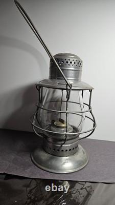 Antique Dietz no. 6 Bell Bottom Railroad Lantern w New York Central Vast Globe
