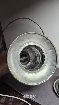 Antique Dietz no. 6 Bell Bottom Railroad Lantern w New York Central Vast Globe