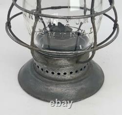 Antique Dietz no. 6 Bell bottom Railroad lantern w New York central cast globe