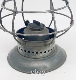 Antique Dietz no. 6 Bell bottom Railroad lantern w New York central cast globe