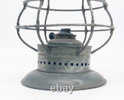Antique Dietz no. 6 Bell bottom Railroad lantern w New York central cast globe
