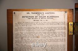 Antique Dr Thomson Lantern for Railroad Marine Service Color Blind Detector RARE