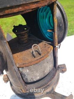 Antique Dressel 4 Way Railroad Lantern. Arlington, NJ. Kerosene. Missing Glass