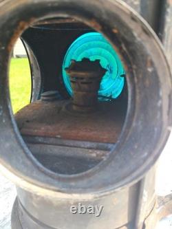 Antique Dressel 4 Way Railroad Lantern. Arlington, NJ. Kerosene. Missing Glass