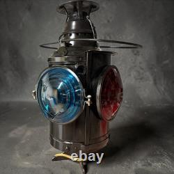 Antique Dressel 4 Way Railroad Lantern Electric Lamp Conversion vintage mid-20th