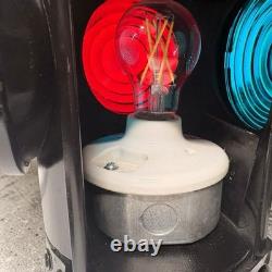 Antique Dressel 4 Way Railroad Lantern Electric Lamp Conversion vintage mid-20th