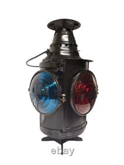 Antique Dressel 4 Way Railroad Lantern Electric Lamp Conversion vintage mid-20th
