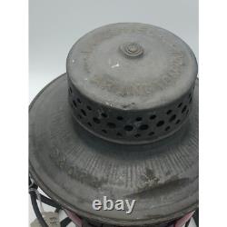 Antique Dressel Arlington B & ORR etched Red Globe Railroad Lantern