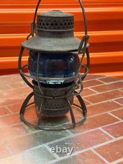 Antique Dressel Arlington, Blue Globe Railroad Lantern 2157081, Free QuikShip