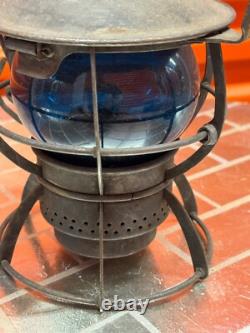 Antique Dressel Arlington, Blue Globe Railroad Lantern 2157081, Free QuikShip