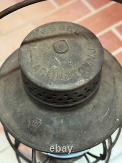 Antique Dressel Arlington, Blue Globe Railroad Lantern 2157081, Free QuikShip