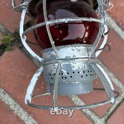 Antique Dressel Arlington Lantern red Globe Railroad Lantern
