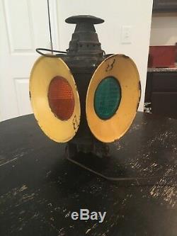 Antique Dressel Arlington, NJ 4-way Railroad RR Signal Light Lantern