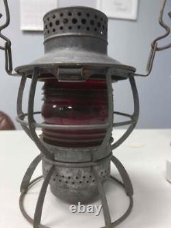Antique Dressel Arlington NJ Railroad Lantern Red Globe L&N Lamp Free Shipping