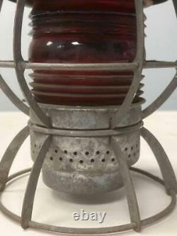 Antique Dressel Arlington NJ Railroad Lantern Red Globe L&N Lamp Free Shipping