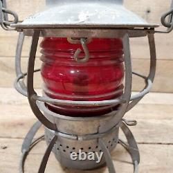 Antique Dressel Arlington NJ Railroad Lantern Red Globe L&N Lamp Good Shape