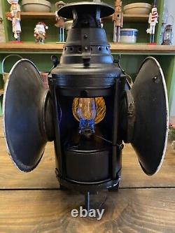 Antique Dressel Arlington New Jersey Railroad Switch Lantern Glass Colored Lens