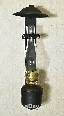 Antique Dressel NJ Railroad Caboose Oil Lamp Wall bracket Lantern RR, P&A Burner