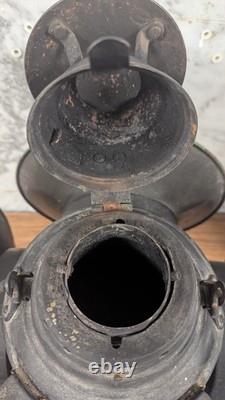 Antique Dressel Railroad Switch Signal Lamp Complete w Cats Eye Lenses & Chimney