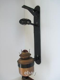 Antique Dressel Railroad Train Wall Sconce Lantern with Eagle Oil Lamp D13