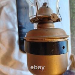 Antique Dressel Railroad Train Wall Sconce Lantern withPlume & Atwood Oil Lamp