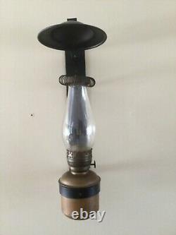 Antique Dressel Railroad Train Wall Sconce Lantern withPlume & Atwood Oil Lamp