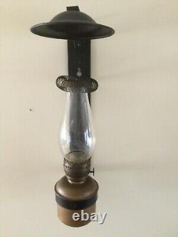 Antique Dressel Railroad Train Wall Sconce Lantern withPlume & Atwood Oil Lamp