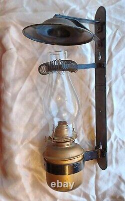 Antique Dressel Railroad Train Wall Sconce Lantern withPlume & Atwood Oil Lamp