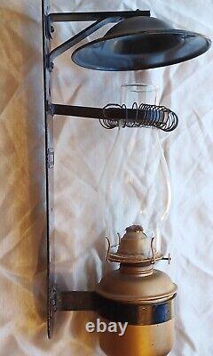 Antique Dressel Railroad Train Wall Sconce Lantern withPlume & Atwood Oil Lamp
