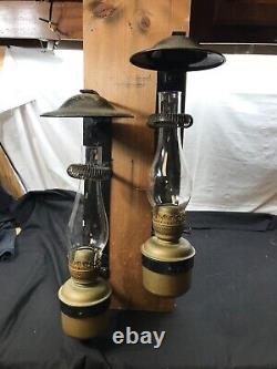 Antique Dressel Railroad Train Wall Sconce Lanterns Plume light lamp Lot 2