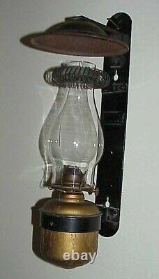 Antique Dressel Rr Railroad Caboose Bunk Car Wall Mount Oil Lamp Lantern