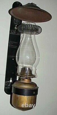 Antique Dressel Rr Railroad Caboose Bunk Car Wall Mount Oil Lamp Lantern