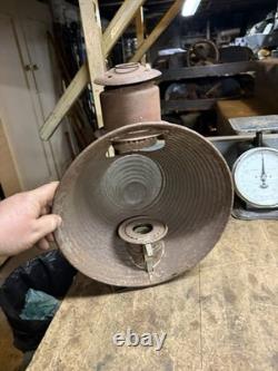 Antique Early Rare Dietz Train Railroad RR Station Oil Lamp Lantern Parts USA