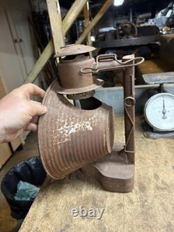 Antique Early Rare Dietz Train Railroad RR Station Oil Lamp Lantern Parts USA