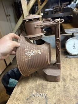 Antique Early Rare Dietz Train Railroad RR Station Oil Lamp Lantern Parts USA