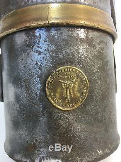 Antique Early Unusual Carbide Lamp PREMIER England Railway Inspectors Lantern