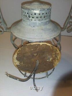 Antique Electric Railroad Train Lantern Lamp Dressel Arlington N. J