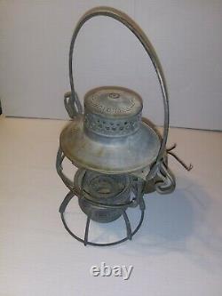 Antique Electric Railroad Train Lantern Lamp Dressel Arlington N. J