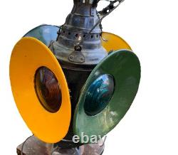 Antique Four Way Switch Lantern Non Sweating Railroad Lamp