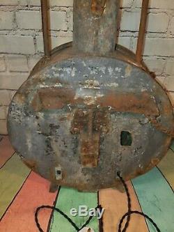 Antique French SNCF Railway Train Locomotive Head Light Oil Lantern Lamp Desk