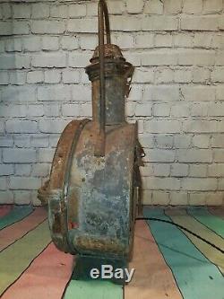 Antique French SNCF Railway Train Locomotive Head Light Oil Lantern Lamp Desk