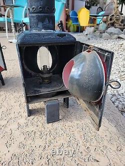 Antique German Railroad Two Kerosene Lights