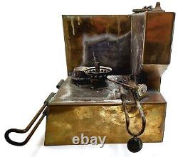 Antique Gillet & Forest Brass Railroad Lamp Double Burner Lantern