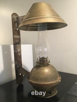 Antique/Glass/Brass Handlan Illinois Central Railroad Caboose Wall Lantern